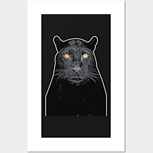 Black panther Sticker Posters and Art